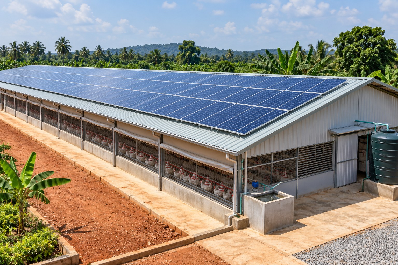Illustrative farm solar installation, not the actual project